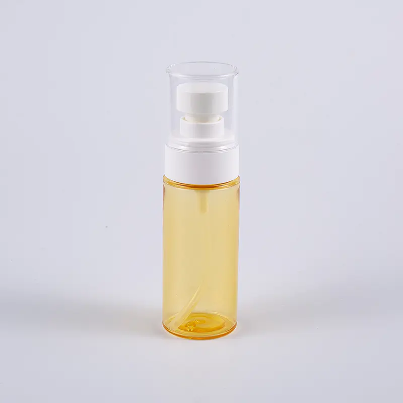 Semi-perspicuus color circum figura 50ml PETG Crassitudo Wall Lotion Utrem Cum Plastic Sprayer Pump 