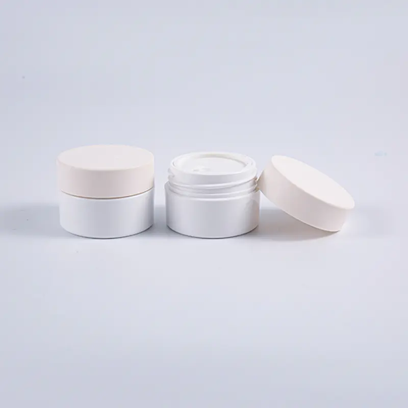 White 10g Round PETG Cream Jar