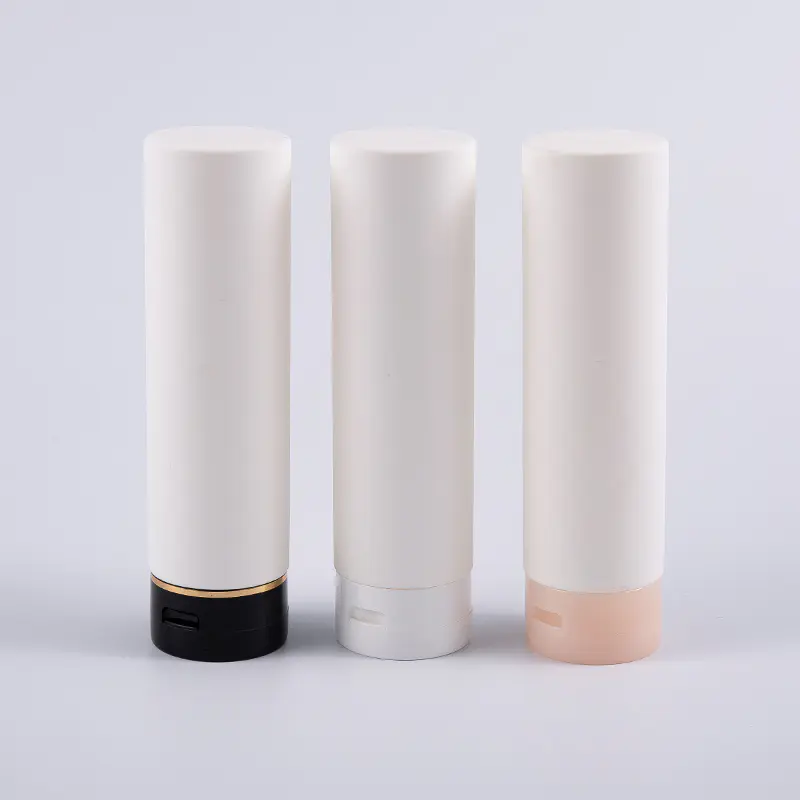 White Soft Touch round Inverted 180ml PE Hair Conditioner Purgatio Utrem Cum Flip Top Cap